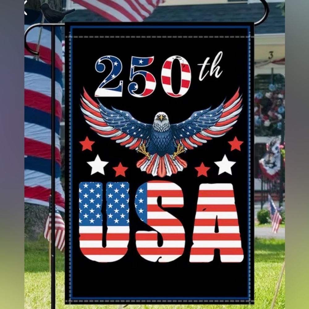 250th anniversary Patriotic USA Flag with Eagle